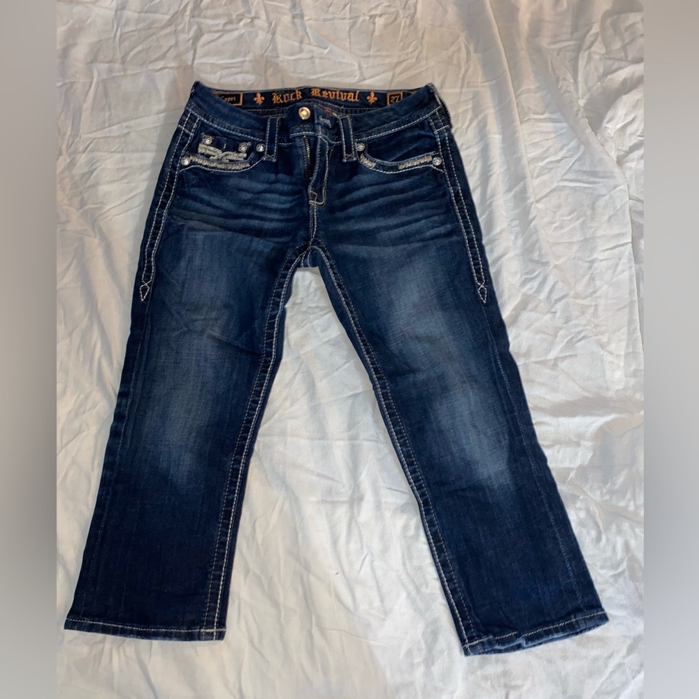 rock revival capri jeans